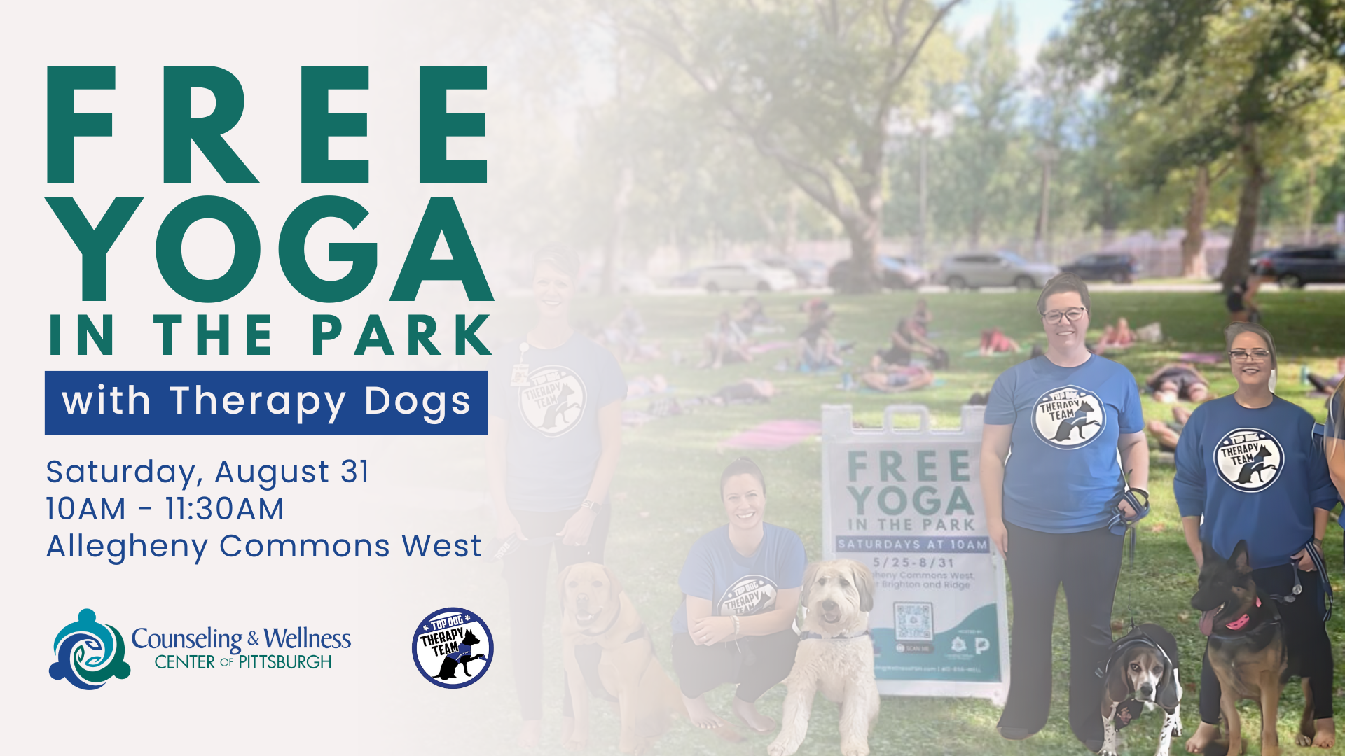 Yoga in the Park with Therapy Dogs